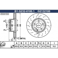 Тормозной диск GALFER 1440636246 LV 5RQ B1.G232-0100.1