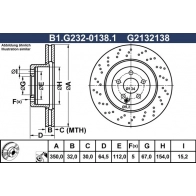 Тормозной диск GALFER B1.G232-0138.1 1440636249 P Z2RD