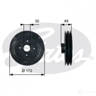 Шкив коленвала GATES FLAJ FN tvd1123 Mitsubishi 5414465189852