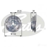 Шкив коленвала GATES 413497 tvd1070 BF 6R6 5414465990380