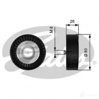 Обводной ролик приводного ремня GATES t36367 5414465078507 Volvo S60 2 (134) Седан 3.0 T6 AWD 329 л.с. 2014 – 2015 3WI3 ZP0