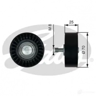 Обводной ролик приводного ремня GATES 5414465138188 t36768 Ford Mondeo 5 (CNG, CD) Седан 1.5 EcoBoost 160 л.с. 2014 – 2024 H NOK7J3