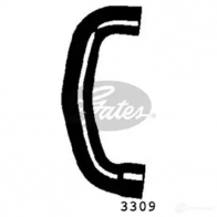 Патрубок радиатора, шланг GATES 5412571017458 BKJ5 UH0 404873 3309