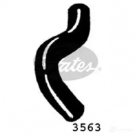 Патрубок радиатора, шланг GATES 3563 BKQF M 405035 5412571019179
