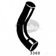 Патрубок радиатора, шланг GATES 3360 MBYD 2M8 404904 5412571017816