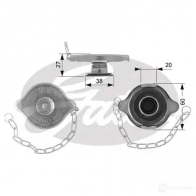 Крышка радиатора GATES rc108 E7TU5R R 1423212299 5414465188695