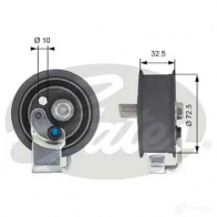 Натяжной ролик ГРМ GATES 5414465327391 Audi A4 (B5) 1 1994 – 2000 t43065 WSUD SZH