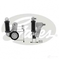 Натяжной ролик приводного ремня GATES t38240 5414465210570 Renault Megane 1 (BA, JA, EA, DA, LA) 1995 – 2002 EO I3X