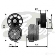 Натяжной ролик приводного ремня GATES 5414465775079 411894 t38425 6L JQ5JF