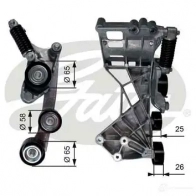 Натяжной ролик приводного ремня GATES 5414465105029 Mercedes A-Class t39136 JR 3PK