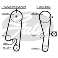 Комплект ремня ГРМ GATES 5434 XS 409007 k025434xs T41211