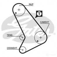 Комплект ремня ГРМ GATES T43124 k015571xs 557 1XS 408371