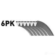 Приводной ремень, поликлиновой GATES 407048 6PK10 20 6PK1020EMD 6pk1020emd - Изображение 2