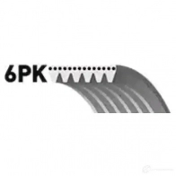 Приводной ремень, поликлиновой GATES 407059 6pk1043 6P K1041 6pk1042 - Изображение 3