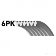 Приводной ремень, поликлиновой GATES 407170 6PK1613 6pk1613 6 PK1610 - Изображение 2