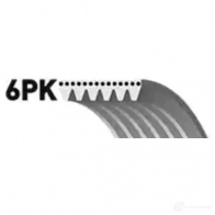 Приводной ремень, поликлиновой GATES 6PK1353 6pk1353 6PK 1350 407121 - Изображение 2