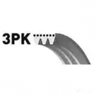 Приводной ремень, поликлиновой GATES 3PK738 405500 3 PK735 3pk738 - Изображение 3