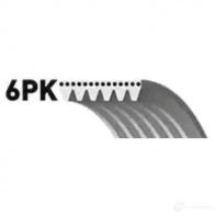 Приводной ремень, поликлиновой GATES 6PK1197 407092 6PK1 195 6pk1195 - Изображение 2