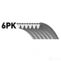 Приводной ремень, поликлиновой GATES 6PK1010 407044 6pk1010 6PK1 007 - Изображение 3