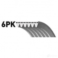 Приводной ремень, поликлиновой GATES 6PK1660 6pk1660 407178 6 PK1658 - Изображение 2