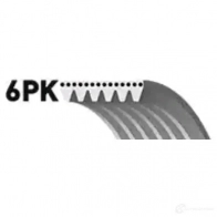 Приводной ремень, поликлиновой GATES 6PK1 180 407089 6PK1181 6pk1183 - Изображение 2
