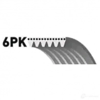 Приводной ремень, поликлиновой GATES 6pk1555 6P K1553 407156 6PK1554 - Изображение 2