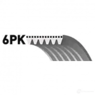 Приводной ремень, поликлиновой GATES 407124 6PK137 4 6pk1375 6PK1375 - Изображение 3