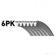 Приводной ремень, поликлиновой GATES 6PK1 558 6pk1560 6PK1560 407157 - Изображение 2