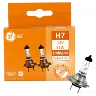 Лампа галогеновая H7 EXTRA LIFE 55 Вт 12 В GE WD 52P 1439693532 58520DPU