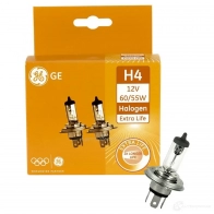 Лампа галогеновая H4 EXTRA LIFE 60/55 Вт 12 В GE 50440LUDPU 1439693534 RW35V Z