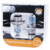 Лампа галогеновая H4 MEGALIGHT ULTRA +150% 60/55 Вт 12 В GE I RLUM 50440NXNU 1439693619