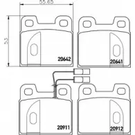 Тормозные колодки, дисковые, комплект HELLA 8DB 355 017-541 206 41 20642 29728