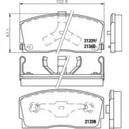 Тормозные колодки дисковые, комплект HELLA 8DB 355 026-911 T0 033A JTTR4J 30254