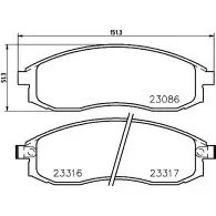 Тормозные колодки дисковые, комплект HELLA 30305 I7VX6 T3 078A 8DB 355 027-421