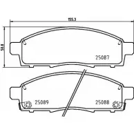 Тормозные колодки дисковые, комплект HELLA 30446 8DB 355 028-831 T19 72A Z22KXY