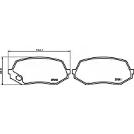 Тормозные колодки дисковые, комплект HELLA 30505 8DB 355 029-421 C7 008A WZ27CV