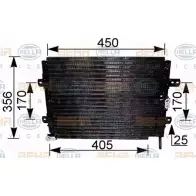 Радиатор кондиционера HELLA _BEHR HELLA SERVICE_ 3UOYRB Suzuki Vitara (FT, GT, ET) 2 Кроссовер 1.6 i 16V AWD (ET. TA02. SE416) 97 л.с. 1990 – 1998 8FC 351 036-581