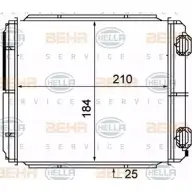 Радиатор печки, теплообменник HELLA 8FH 351 315-371 Renault Laguna (KG) 2 Универсал 2.0 16V (KG1Y) 204 л.с. 2005 – 2007 NL6W2I _BEHR HELLA SERVICE_