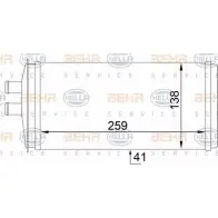 Радиатор печки, теплообменник HELLA AAPDS3Q 8FH 351 333-021 _BEHR HELLA SERVICE_ 40074