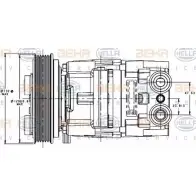 Компрессор кондиционера HELLA 8FK 351 334-121 41266 _BEHR HELLA SERVICE_ IWDJS