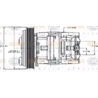 Компрессор кондиционера HELLA NFG83GR _BEHR HELLA SERVICE_ 8FK 351 334-131 Ford Fiesta 4 (DX, JA, JB) Хэтчбек 1.0 i 65 л.с. 1999 – 2002