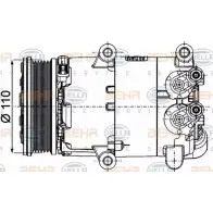 Компрессор кондиционера HELLA _BEHR HELLA SERVICE_ Volvo S60 2 (134) Седан 1.6 T4 180 л.с. 2010 – 2015 WB8X9 8FK 351 334-371