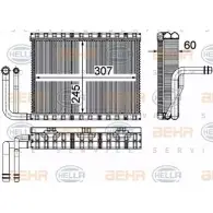 Испаритель кондиционера HELLA 8FV 351 331-151 Bmw 5 (F11) 6 Универсал 2.0 520 d 184 л.с. 2009 – 2016 _BEHR HELLA SERVICE_ YYBX19K