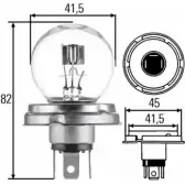 Лампа накаливания R2 P45T 45/40 Вт 12 В HELLA RDRD9 8GD002088131 08 2207 42334