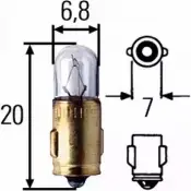 Лампа накаливания T3W BA7S 3 Вт 24 В
