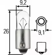 Лампа накаливания HELLA UTBXF5 42915 T 4W 8GP 002 067-061