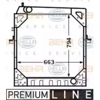 Радиатор охлаждения двигателя HELLA 8MK 376 709-571 _BEHR HELLA SERVICE_ ZGHZJJ 45153