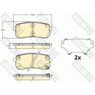 Тормозные колодки дисковые, комплект GIRLING RDUR8K 6121127 2459 9 2292592