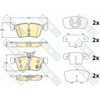 Тормозные колодки дисковые, комплект GIRLING 2 5798 6121152 Ford Kuga 3 (DFK) Кроссовер 1.5 EcoBlue 120 л.с. 2019 – наст. время 25864