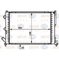 Радиатор охлаждения двигателя HELLA 7220EV 8MK 376 718-061 _BEHR HELLA SERVICE_ Renault Avantime (DE0) 1 Минивэн 3.0 V6 (DE04. DE0T) 207 л.с. 2001 – 2003